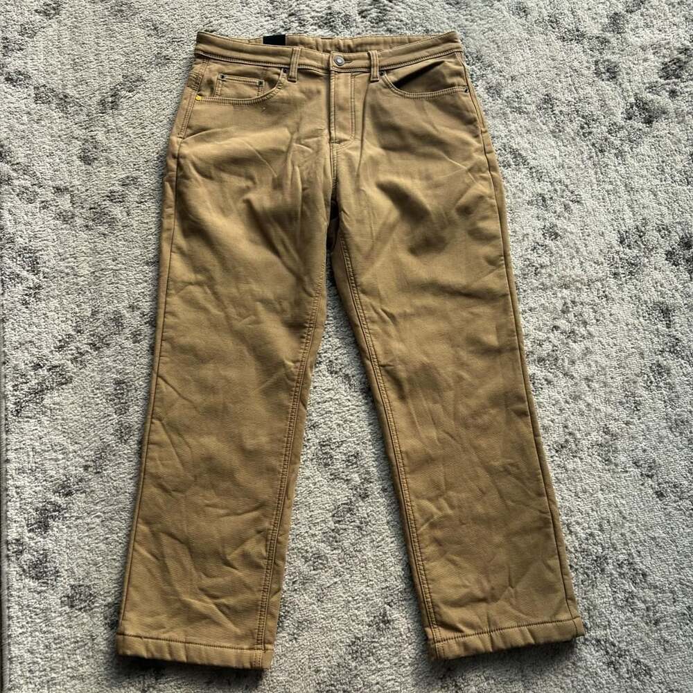 Caterpillar CAT Fleece Lined Canvas Work Pants Tan 36x29 NWT